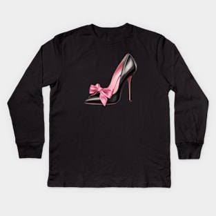 Stiletto Coquette Aesthetic Kids Long Sleeve T-Shirt